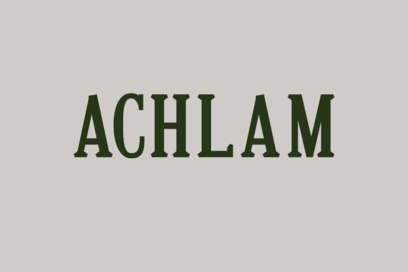 Achlam Serif Font for Handmade and Commercial Designs