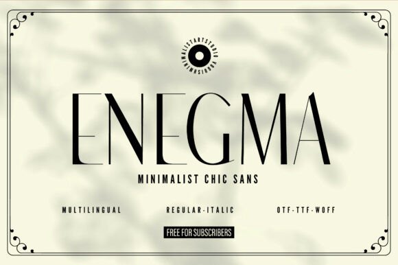 Enegma: A Sophisticated Sans Serif Font for Digital Marketing