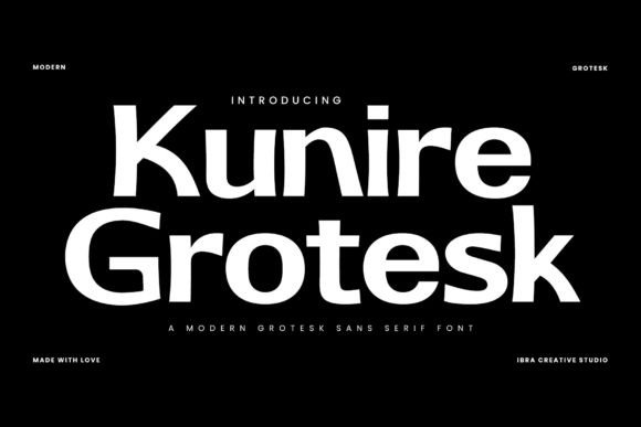 Kunire Grotesk: A Modern Sans Serif for Polished Branding