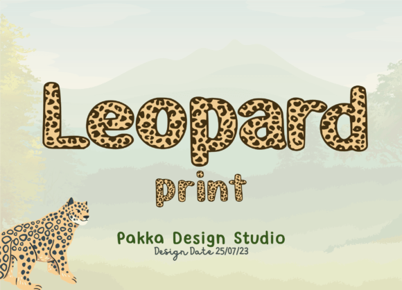 Leopard Print Font for Editorial Design