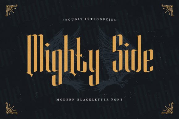 Mighty Side: A Bold Blackletter Font for Creative Makers